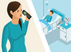 Transmit nurse calls to mobile caregivers